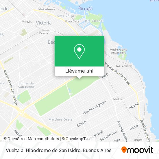 Mapa de Vuelta al Hipódromo de San Isidro