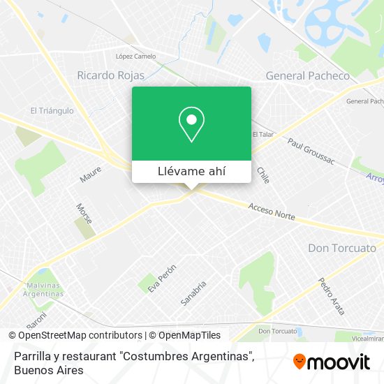 Mapa de Parrilla y restaurant "Costumbres Argentinas"