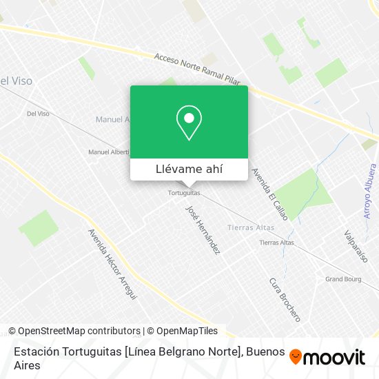 Mapa de Estación Tortuguitas [Línea Belgrano Norte]