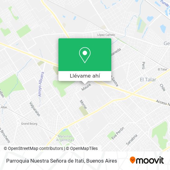 Mapa de Parroquia Nuestra Señora de Itati