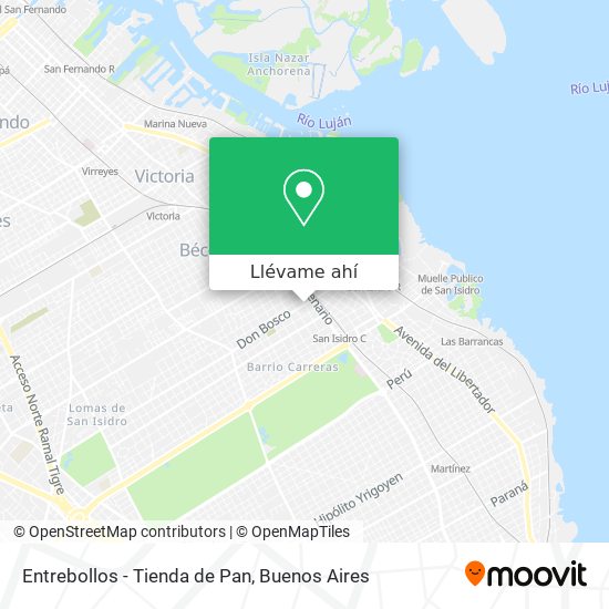 Mapa de Entrebollos - Tienda de Pan