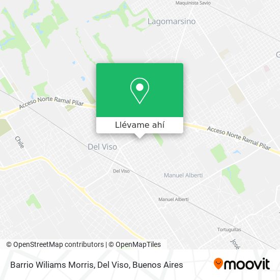 Mapa de Barrio Wiliams Morris, Del Viso