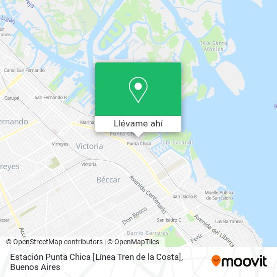 Mapa de Estación Punta Chica [Línea Tren de la Costa]