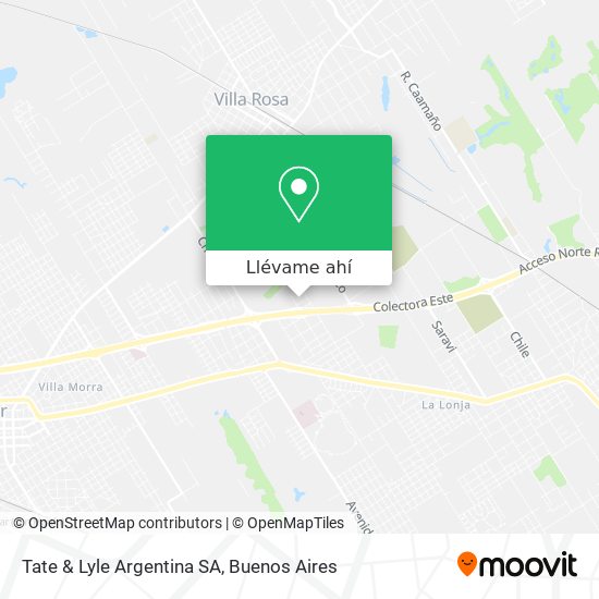 Mapa de Tate & Lyle Argentina SA