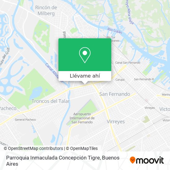 Mapa de Parroquia Inmaculada Concepción Tigre