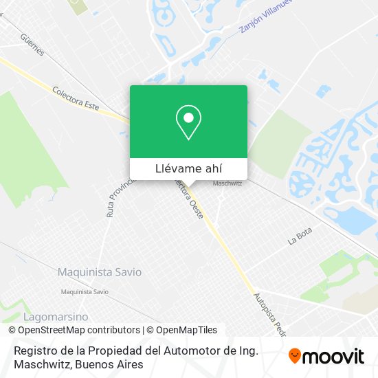 Mapa de Registro de la Propiedad del Automotor de Ing. Maschwitz