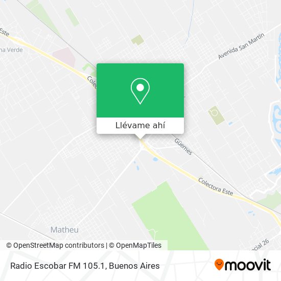 Mapa de Radio Escobar FM 105.1