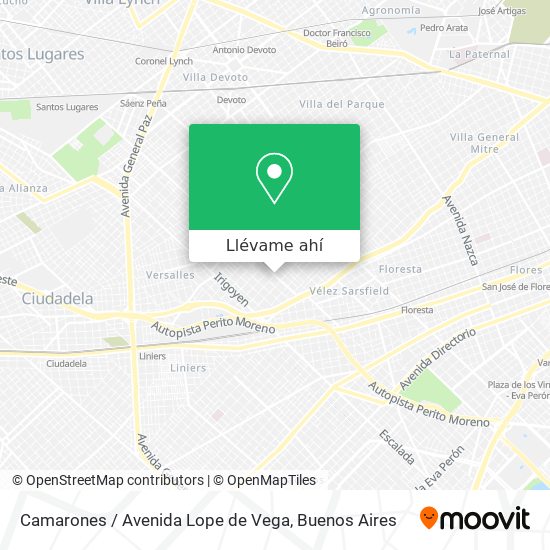 Mapa de Camarones / Avenida Lope de Vega