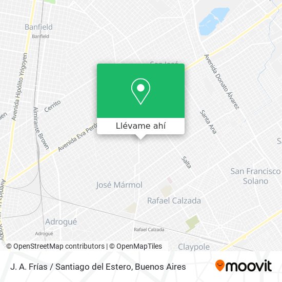 Mapa de J. A. Frías / Santiago del Estero