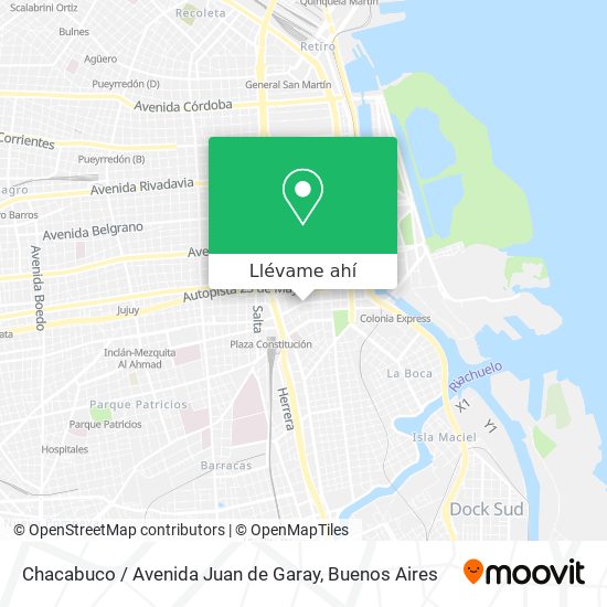 Mapa de Chacabuco / Avenida Juan de Garay