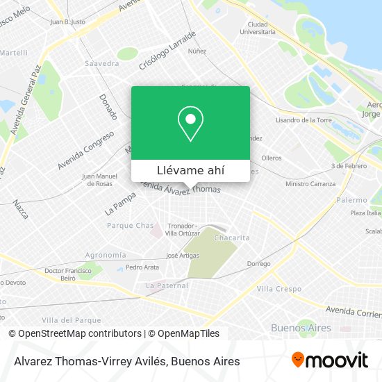 Mapa de Alvarez Thomas-Virrey Avilés