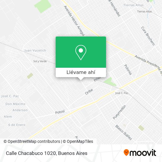 Mapa de Calle Chacabuco 1020