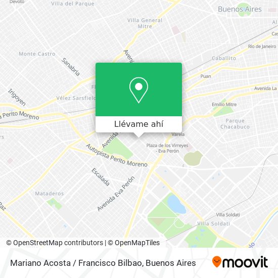 Mapa de Mariano Acosta / Francisco Bilbao