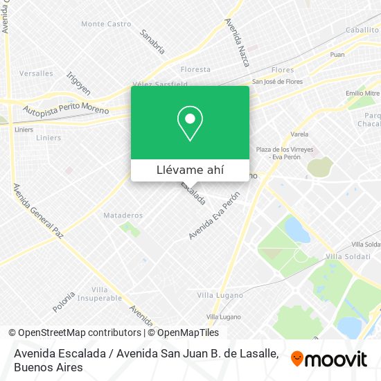 Mapa de Avenida Escalada / Avenida San Juan B. de Lasalle