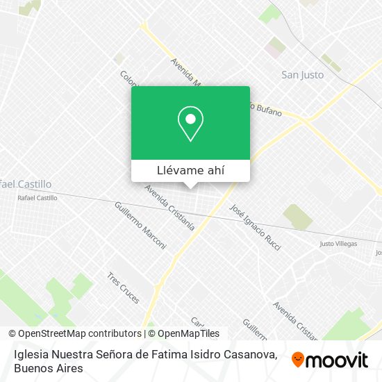 Mapa de Iglesia Nuestra Señora de Fatima Isidro Casanova