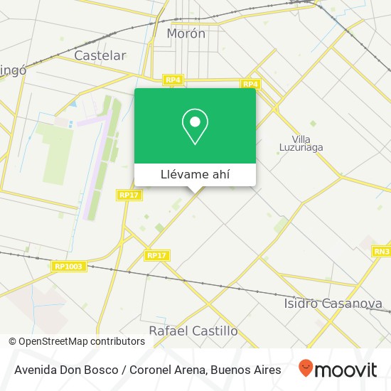 Mapa de Avenida Don Bosco / Coronel Arena