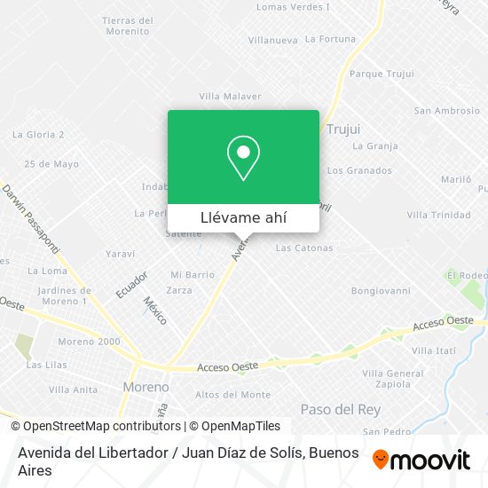 Mapa de Avenida del Libertador / Juan Díaz de Solís