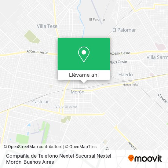 Mapa de Compañía de Telefono Nextel-Sucursal Nextel Morón