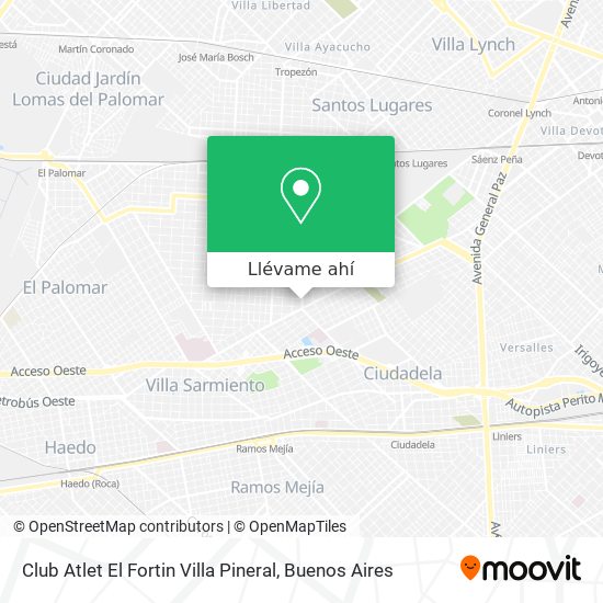 Mapa de Club Atlet El Fortin Villa Pineral