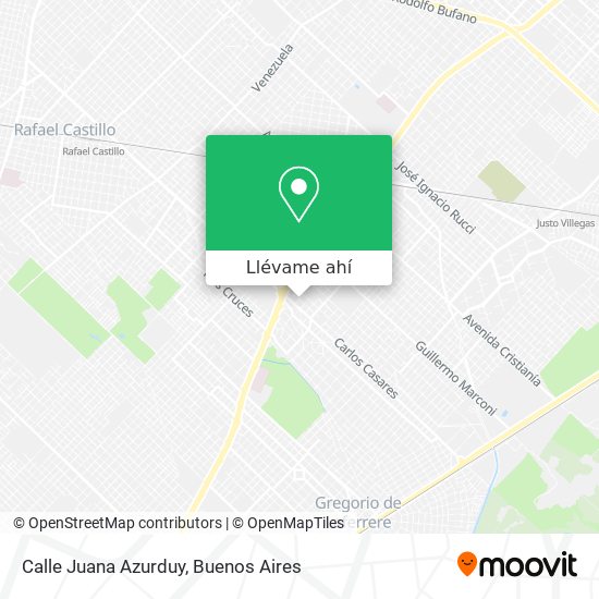 Mapa de Calle Juana Azurduy