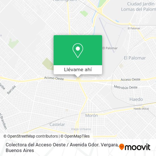 Mapa de Colectora del Acceso Oeste / Avenida Gdor. Vergara