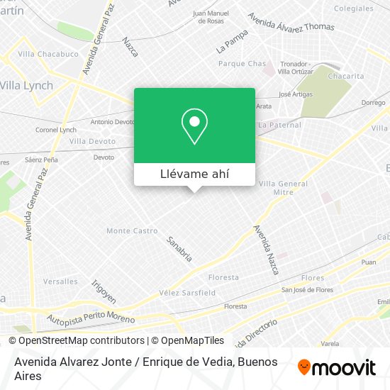 Mapa de Avenida Alvarez Jonte / Enrique de Vedia