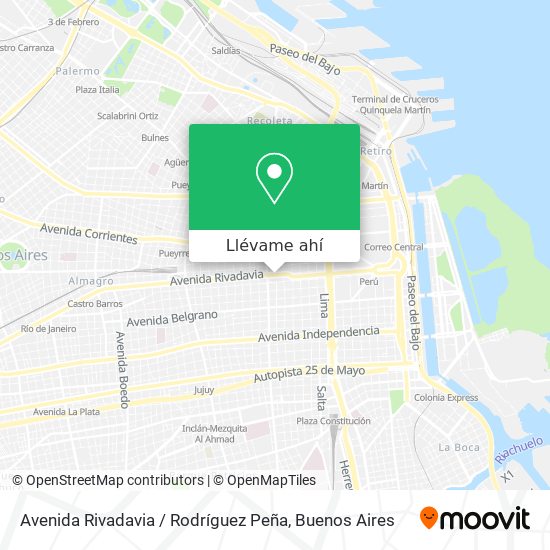 Mapa de Avenida Rivadavia / Rodríguez Peña