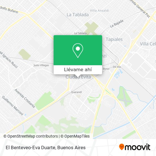 Mapa de El Benteveo-Eva Duarte