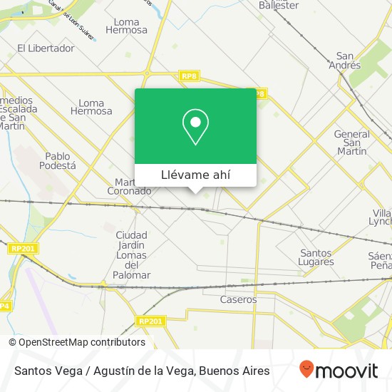 Mapa de Santos Vega / Agustín de la Vega