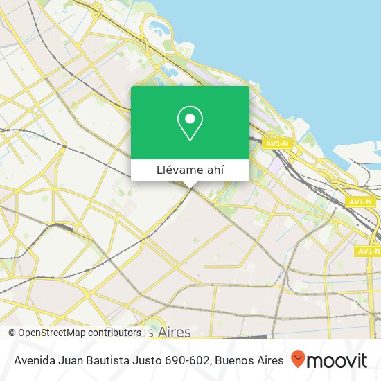 Mapa de Avenida Juan Bautista Justo 690-602