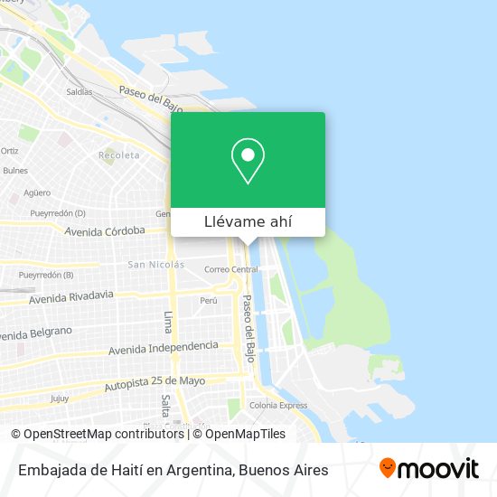 Mapa de Embajada de Haití en Argentina