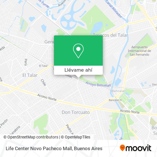 Mapa de Life Center Novo Pacheco Mall