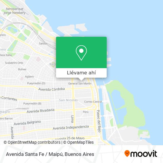 Mapa de Avenida Santa Fe / Maipú
