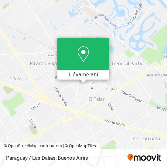Mapa de Paraguay / Las Dalias