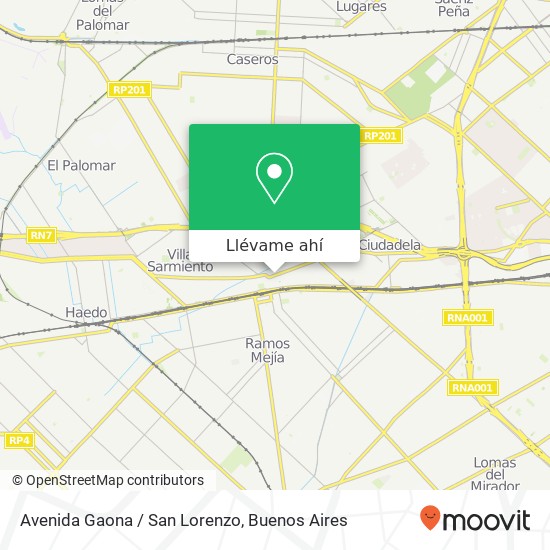 Mapa de Avenida Gaona / San Lorenzo
