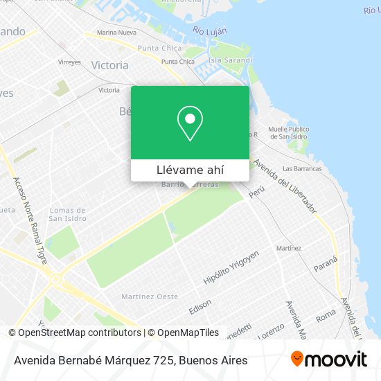 Mapa de Avenida Bernabé Márquez 725