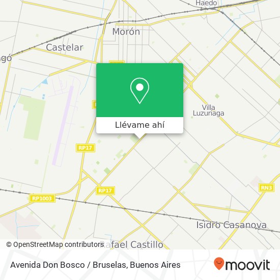 Mapa de Avenida Don Bosco / Bruselas