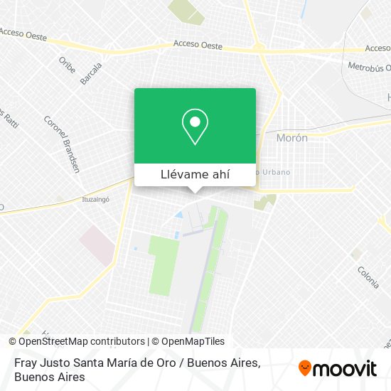 Mapa de Fray Justo Santa María de Oro / Buenos Aires