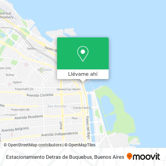 Mapa de Estacionamiento Detras de Buquebus