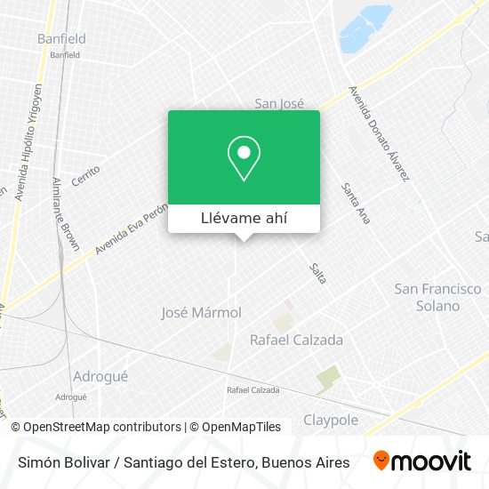 Mapa de Simón Bolivar / Santiago del Estero