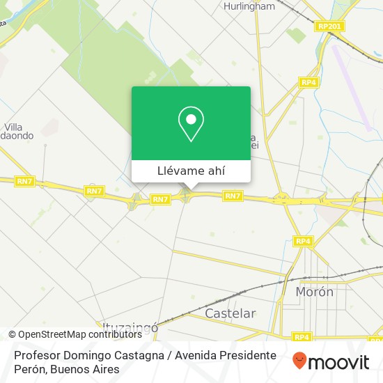 Mapa de Profesor Domingo Castagna / Avenida Presidente Perón