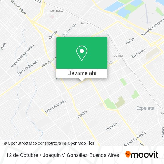 Mapa de 12 de Octubre / Joaquín V. González