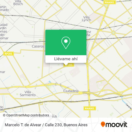 Mapa de Marcelo T. de Alvear / Calle 230