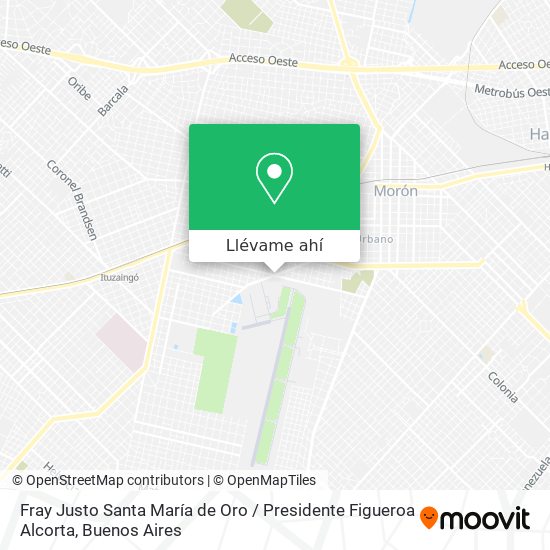 Mapa de Fray Justo Santa María de Oro / Presidente Figueroa Alcorta