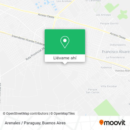 Mapa de Arenales / Paraguay