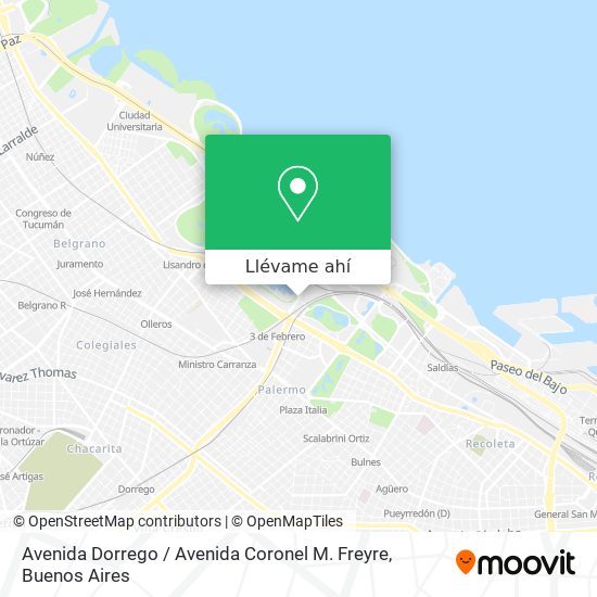 Mapa de Avenida Dorrego / Avenida Coronel M. Freyre