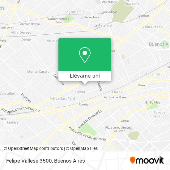 Mapa de Felipe Vallese 3500