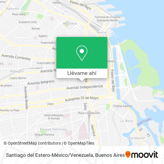 Mapa de Santiago del Estero-México / Venezuela