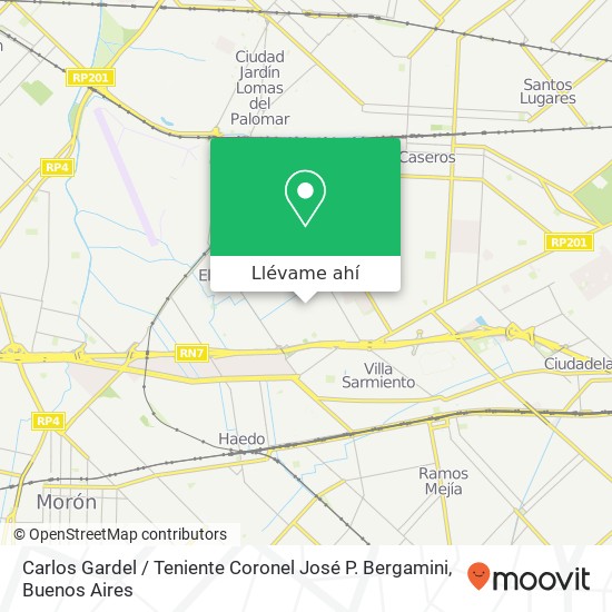 Mapa de Carlos Gardel / Teniente Coronel José P. Bergamini