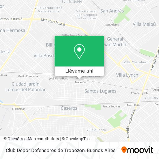 Mapa de Club Depor Defensores de Tropezon